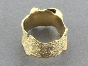 Textured torn band - gold on sterling silver - Makers & Providers