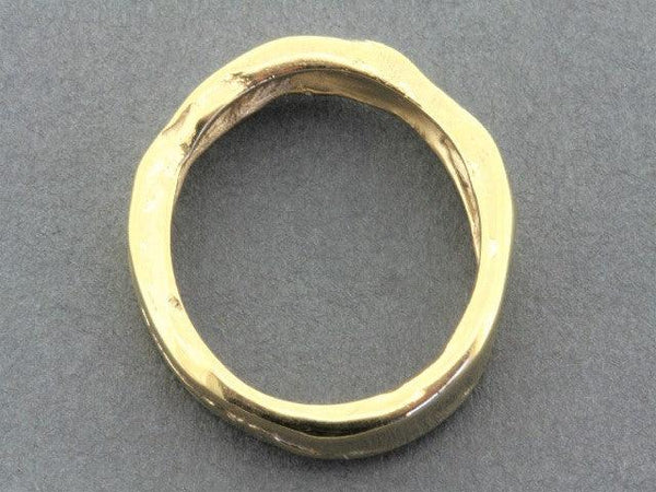 Driftwood band - gold on silver - Makers & Providers
