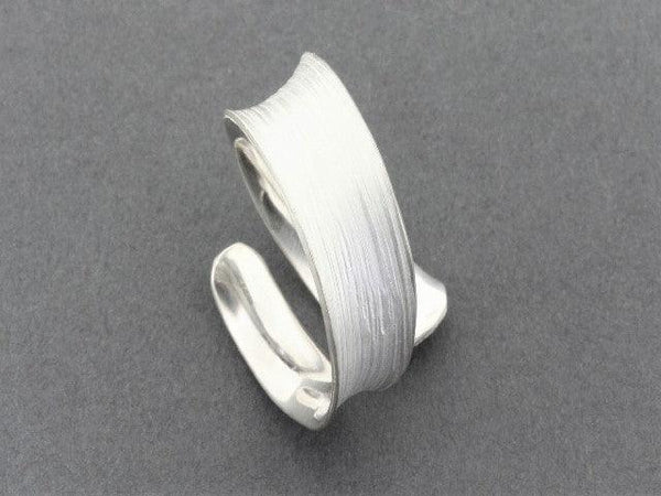 concave spiral band - sterling silver