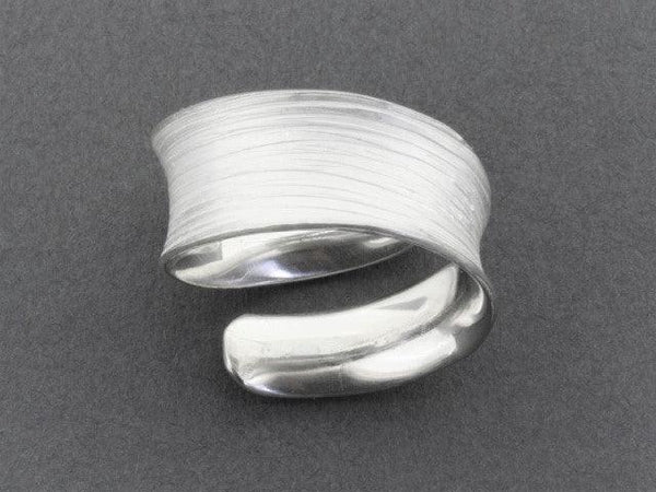 concave spiral band - sterling silver
