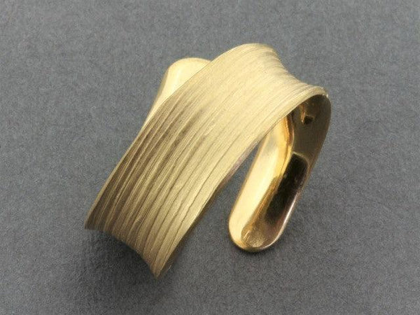 Concave spiral band - gold over silver - Makers & Providers