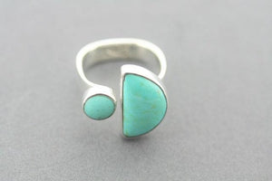 Moon & star ring - turquoise - Makers & Providers