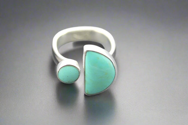 Moon & star ring - turquoise - Makers & Providers