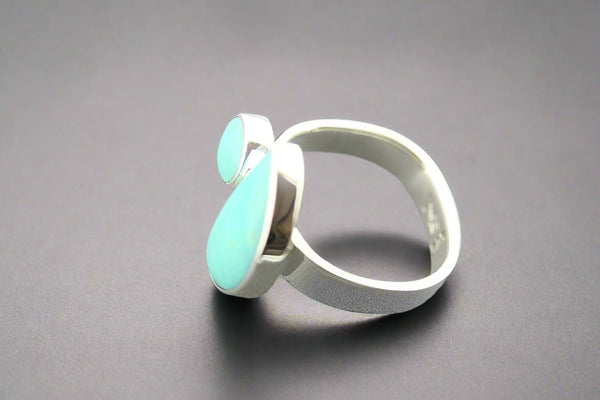 Moon & star ring - turquoise - Makers & Providers