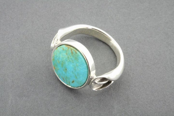 turquoise circle disc ring - Makers & Providers