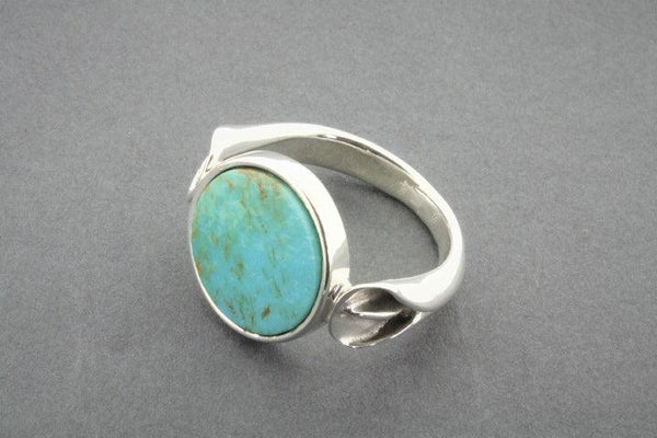 turquoise circle disc ring - Makers & Providers