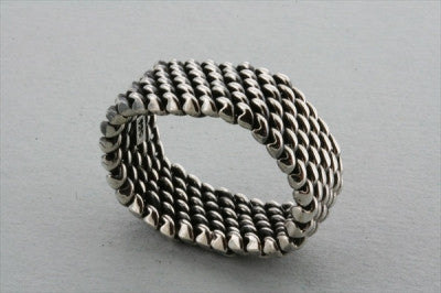 Mesh ring - sterling silver - Makers & Providers