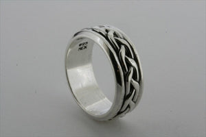 Plaited spinner ring - sterling silver - Makers & Providers
