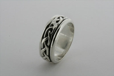 Plaited spinner ring - sterling silver - Makers & Providers