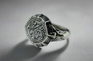 Sterling Silver 8 Point Oval Seal/Signet Ring - Makers & Providers