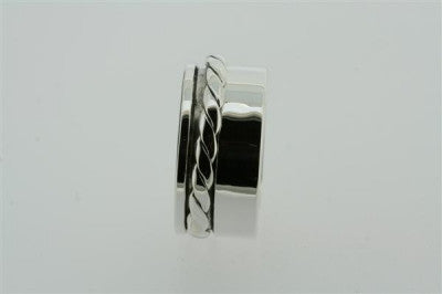 Edge rope spinner ring - sterling silver - Makers & Providers