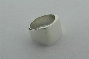 Squared signet ring - sterling silver - Makers & Providers