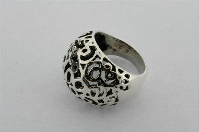 swirl bubble signet ring