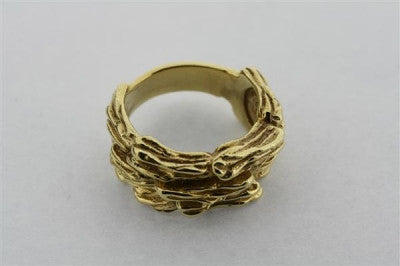 paperbark ring - brass