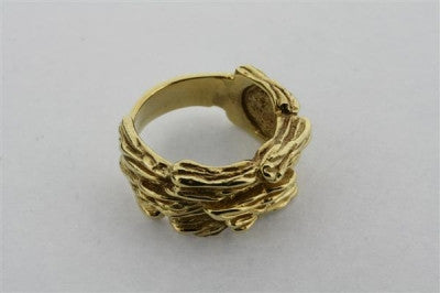 paperbark ring - brass
