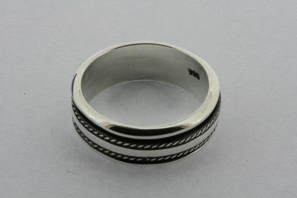 Delicate Double Rope Sterling Silver Spinner Ring - Makers & Providers