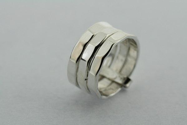 3 in one faceted ring