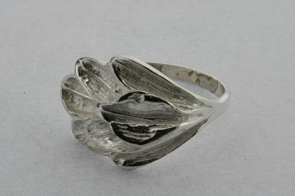 curved feather ring