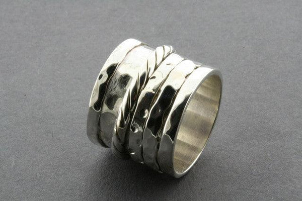 Rope multi spinner ring - sterling silver - Makers & Providers