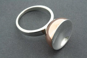 silver & copper cup ring - Makers & Providers