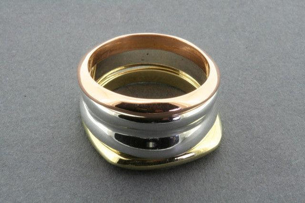3 Wish Silver, Copper and Brass Ring - Makers & Providers