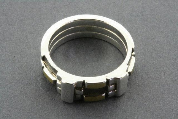 silver & gold chess ring - Makers & Providers