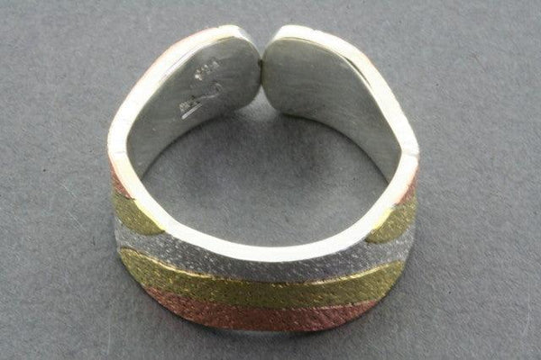 silver/copper/brass wave ring - Makers & Providers