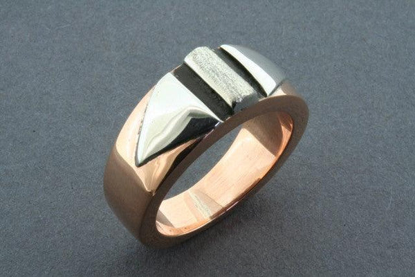 copper & silver wings ring - Makers & Providers