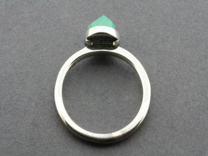 faceted chrysoprase stackable ring - Makers & Providers