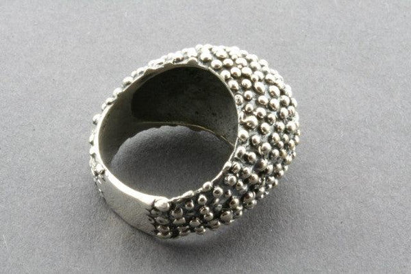 oxidized & beaded signet ring - Makers & Providers