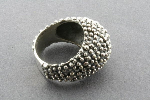 oxidized & beaded signet ring - Makers & Providers