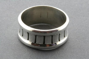 concave lined band - sterling silver - Makers & Providers