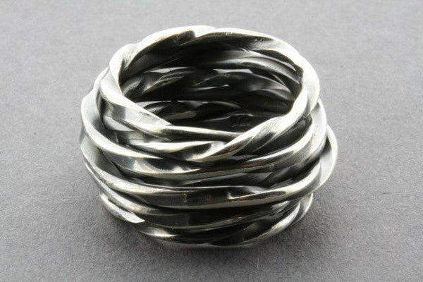 knot ring - oxidized - Makers & Providers