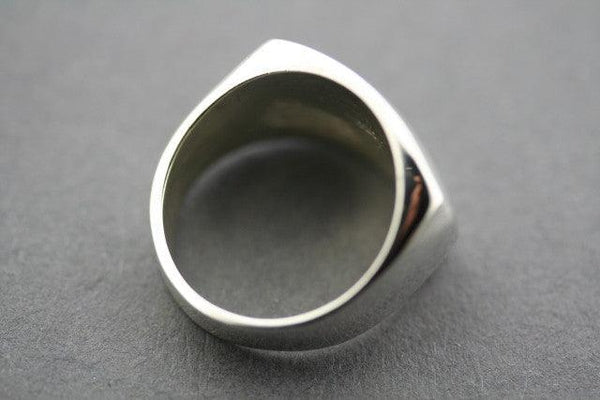 clean flat rec signet ring - Makers & Providers