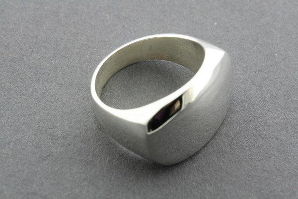 clean flat rec signet ring - Makers & Providers