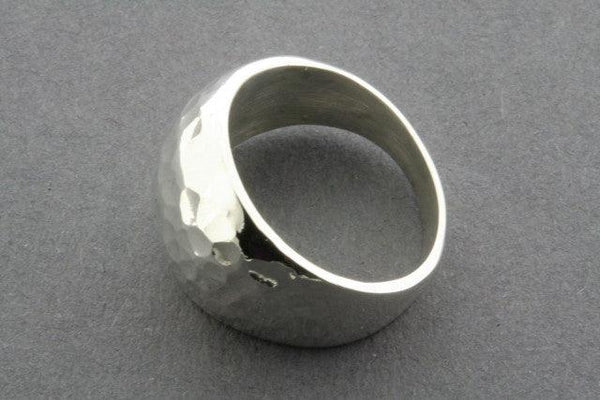 battered signet ring - sterling silver - Makers & Providers