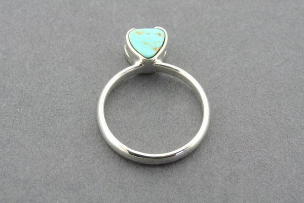 stone heart ring - turquoise - Makers & Providers