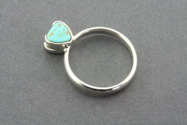 stone heart ring - turquoise - Makers & Providers