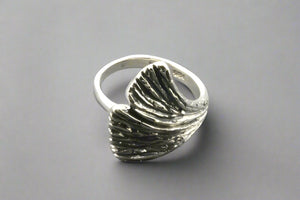 Ginkgo leaf ring - sterling silver - Makers & Providers