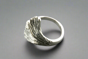 Ginkgo leaf ring - sterling silver - Makers & Providers