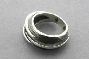 Three Edged Sterling Silver Oxidized Band Ring - Makers & Providers