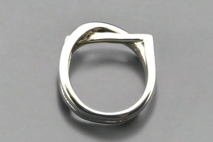 circle/square interlinked ring - sterling silver - Makers & Providers