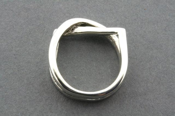 circle/square interlinked ring - sterling silver - Makers & Providers