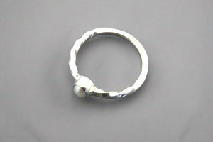 fine twist ring with pearl - sterling silver - Makers & Providers