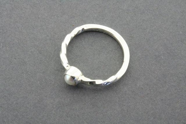fine twist ring with pearl - sterling silver - Makers & Providers