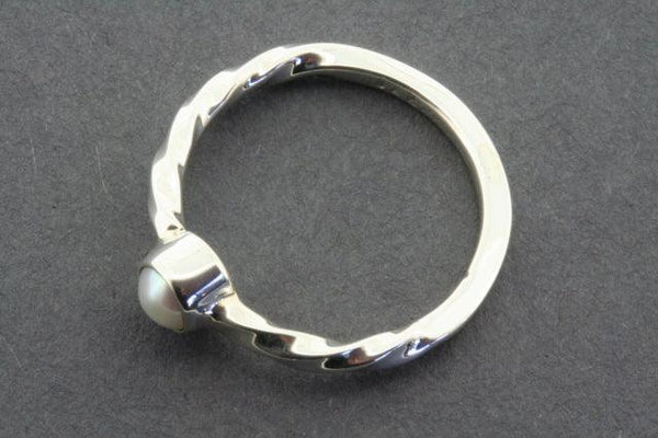 fine twist ring with pearl - sterling silver - Makers & Providers
