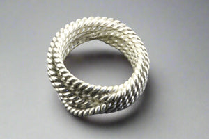 oxidized twisted knot ring - Makers & Providers