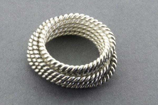 oxidized twisted knot ring