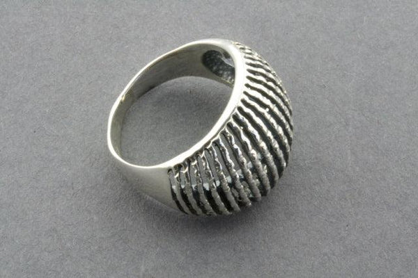 Anemone signet ring - sterling silver - Makers & Providers