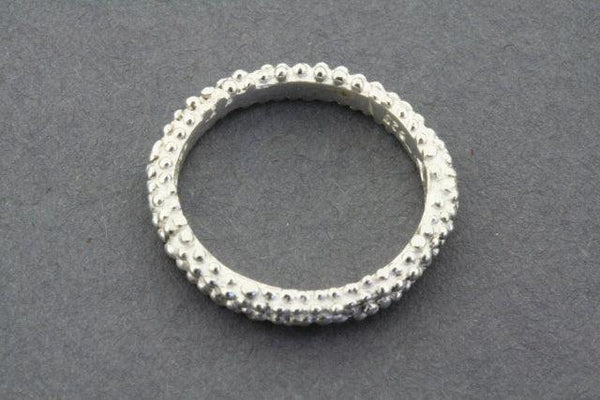 fine organic band - white - sterling silver